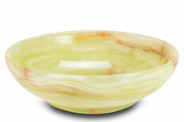 Polished Green Banded Calcite Bowl - Pakistan #301343